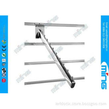 Metal Slatwall Store Display Shelving with 11 Ball Sloping